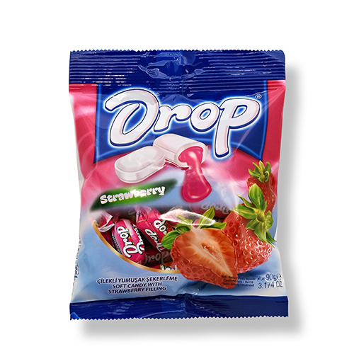 DROP Soft Candy (Strawberry) Bag 90g(1*24) (5601)
