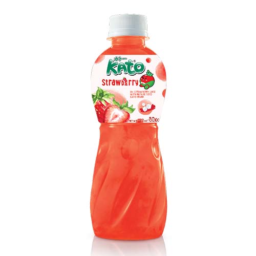 Kato Nata De Coco Strawberry Juice (PET Bottle) - 320 ML