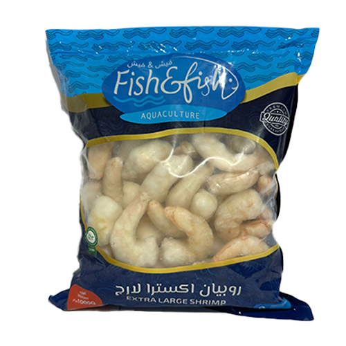 Frozen Blanched PUD/PD Shrimps, Size :20/40 (Extra Large) 30% GLZ, 1 KGS Bag.