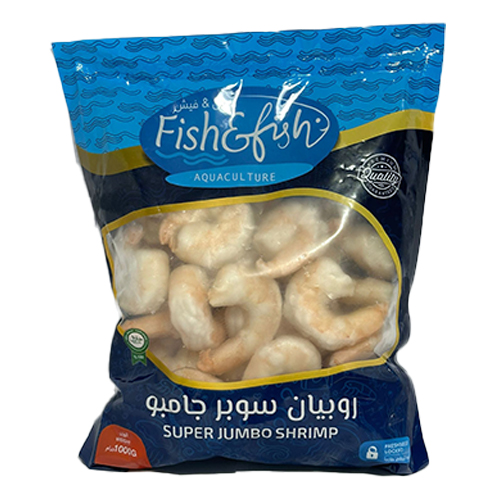 Frozen Blanched PD Shrimps, Size :16/20 (super jumbo) 30% GLZ, 1000 GMS Bag.